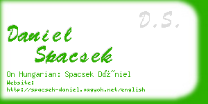 daniel spacsek business card